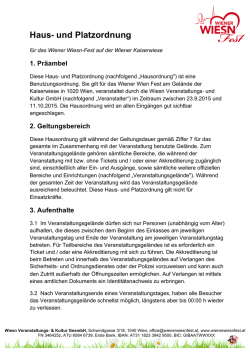 Hausordnung - Wiener Wiesn