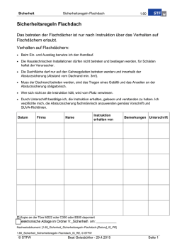 Sicherheitsregeln Flachdach