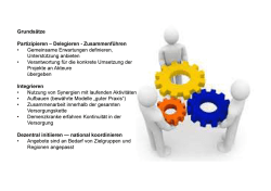 Grundsätze Partizipieren – Delegieren