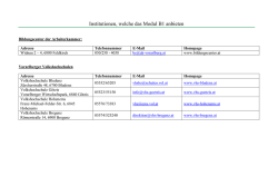 Institutionen, welche das Modul B1 anbieten