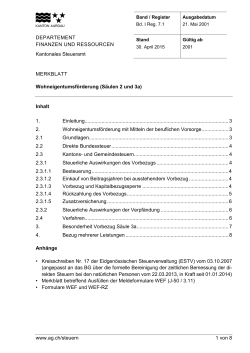 Wohneigentumsförderung (Säulen 2 und 3a)