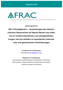 IAS 12 Ertragsteuern