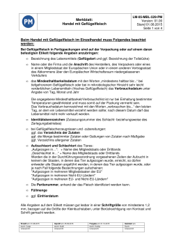 Handel mit Gefl&uuml;gelfleisch - Landkreis Potsdam
