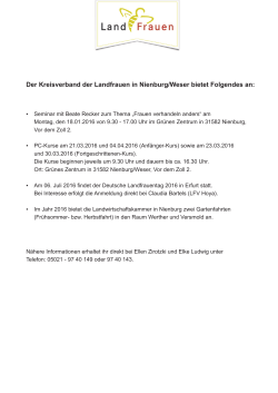 Der Kreisverband der Landfrauen in Nienburg/Weser bietet