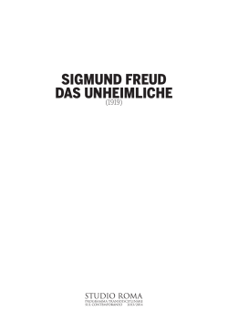 sigmund freud das unheimliche - Studio Roma