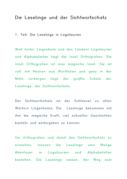 Die Leselinge in Logotaurien