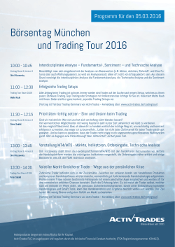 Vortragsprogramm - Börsentag München