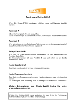 Informationen zur Beantragung von BAföG
