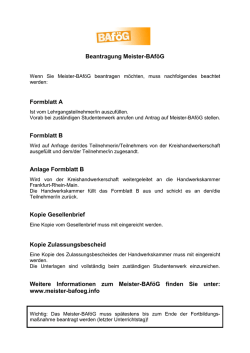 Informationen zur Beantragung von BAf&ouml;G