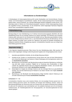 Informationen zu Sonderanträgen