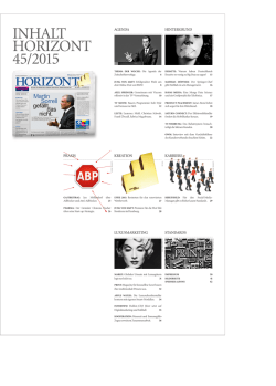 INHALT HORIZONT 45/2015