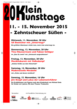 11. - 15. November 2015 - Zehntscheuer Süßen