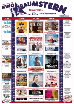 Programmplakat JANUAR 2016