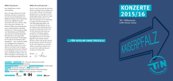 konzerte 2015/16 - Theater für Niedersachsen