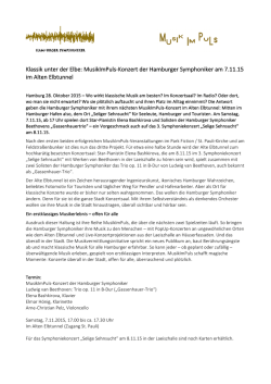 Klassik unter der Elbe: MusikImPuls