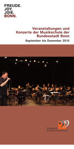 Veranstaltungen und Konzerte der Musikschule der Bundesstadt Bonn