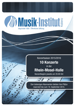 1 10 Konzerte Rhein-Mosel-Halle - Musik
