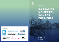 PASSAUER KONZERT- WINTER 2015–2016