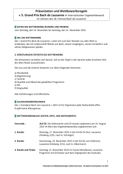 Präsentation und Wettbewerbsregeln