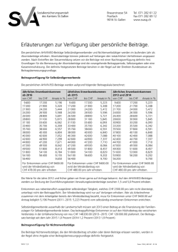 Erläuterungen zur Verfügung über persönliche