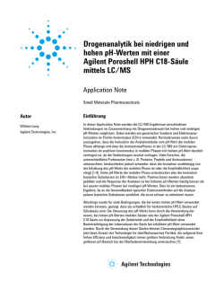 Drogenanalytik bei niedrigen und hohen pH