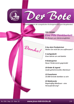Eine Pille Dankbarkeit - Jesus-lebt