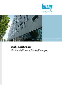 Stahl-Leichtbau Mit Knauf/Cocoon Systeml&ouml;sungen
