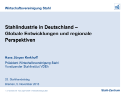 des Vortrages - Bundesverband Deutscher Stahlhandel