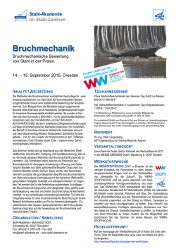 Bruchmechanik Stahl bei Werkstoffwoche.p[...]