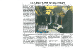 Ein Glitzerm&szlig;chiff f&uuml;r Regensburg