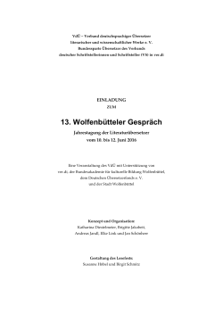 13. Wolfenbütteler Gespräch