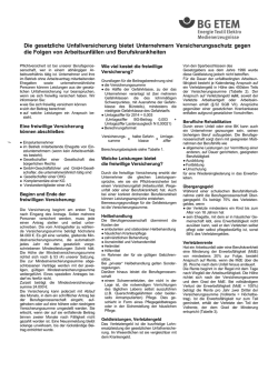 Informationsblatt freiwillige Versicherung