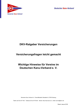 DKV-Ratgeber Versicherung - Deutscher Kanu