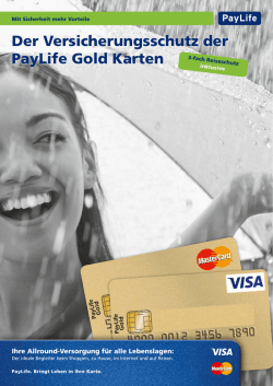Der Versicherungsschutz der PayLife Gold Karten