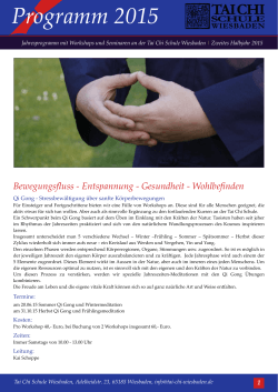 Programm 2015 - Tai Chi Schule Wiesbaden
