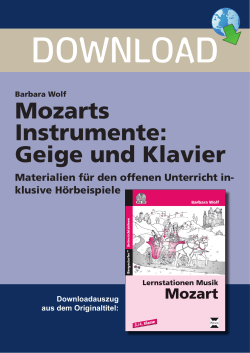 Mozarts Instrumente: Geige und Klavier