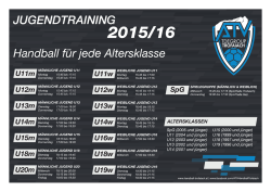 Jugendtraining 2015-16
