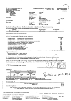 Tüv-Bericht vom 23.11.2015 - Zoll