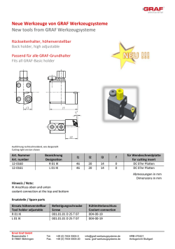 Infos - GRAF - WERKZEUGSYSTEME