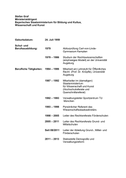 Stefan Graf Ministerialdirigent Bayerisches Staatsministerium für