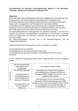 Leistungspr&auml;mien f&uuml;r besondere Forschungsleistungen (gem&auml;&szlig; &sect; 4