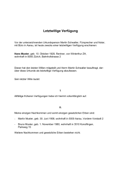 Letztwillige Verfügung