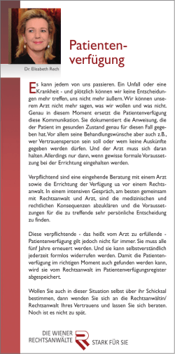 Patienten- verfügung