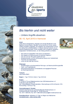 Bis hierhin und nicht weiter
