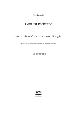 Gott ist nicht tot - SCM R.Brockhaus im SCM