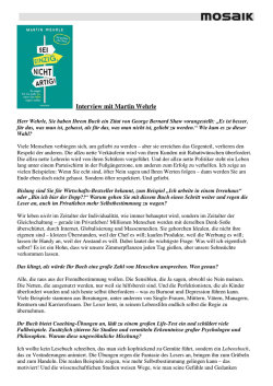 Interview Wehrle_Sei einzig, nicht artig!
