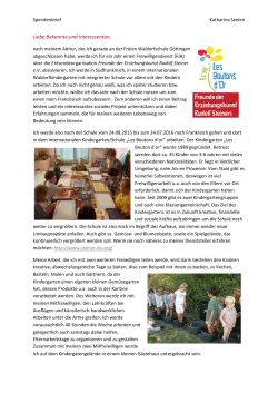 Liebe Bekannte und Interessenten,
