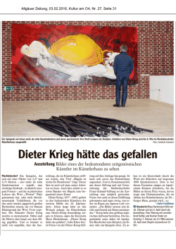 Dieter Krieg h&auml;tte das gefallen