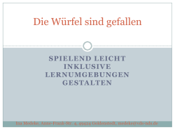 Die Würfel sind gefallen - Verband Sonderpädagogik