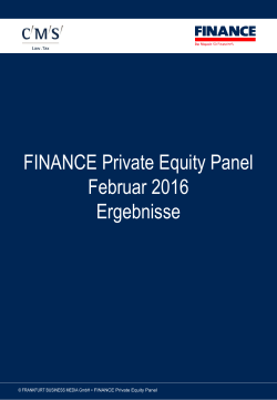 FINANCE Private Equity Panel Februar 2016